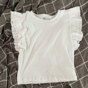 zara ruffle top